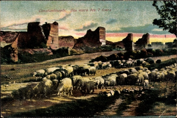 Ak Konstantinopel Istanbul Türkei, Les murs des 7 tours