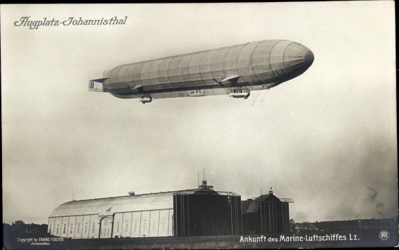 Photo PC Berlin Treptow Johannisthal, naval airship L1, Zeppelin