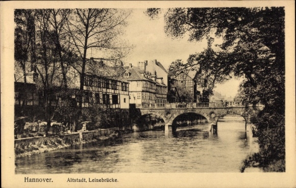 Ak Hannover in Niedersachsen, Altstadt, Leinebrücke