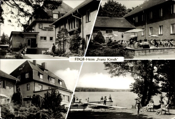Ak Diensdorf Radlow am Scharmützelsee, FDGB-Heim, Franz Kirsch, Hotelansichten, Seeblick