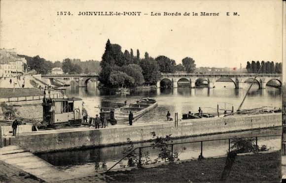 Ak Joinville le Pont Val de Marne, Les Bords de la Marne