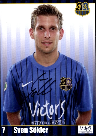 Autograph card footballer Sven Sökler, 1. FC Saarbrücken, autograph