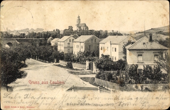 Ansichtkaart Dresden Leuben, stadszicht