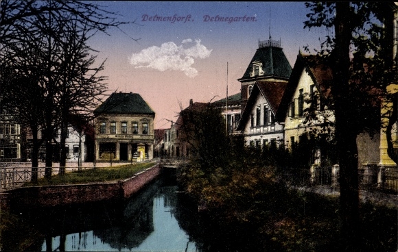 PC Delmenhorst in Lower Saxony, Delmegarten, partial view of the city