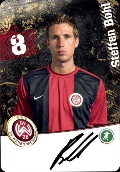 Autograph card footballer Steffen Bohl, SV Wehen Wiesbaden, autograph