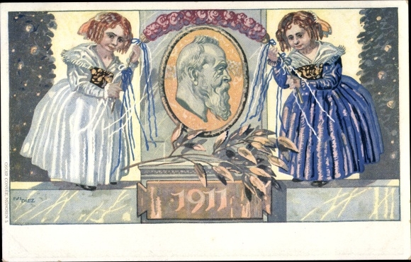 KP artystyczna z papeterii Diez, rocznica 1911, Luitpold z Bawarii