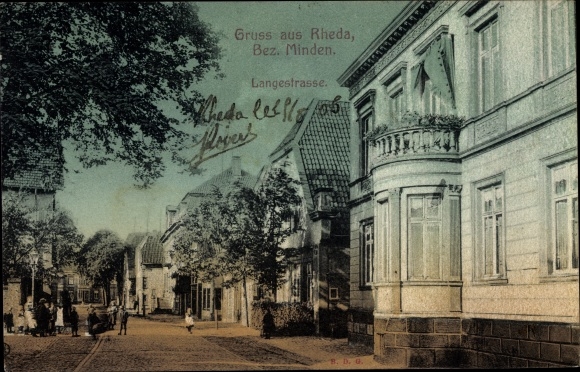 Ak Rheda Wiedenbrück, wijk Gütersloh, Langestrasse