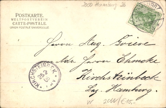 Postcard Hamburg Mitte Hamm, Marienthaler Straße