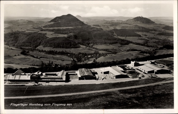 PC Schwäbisch Gmünd in the Ostalb district, Hornberg air camp, aerial photograph