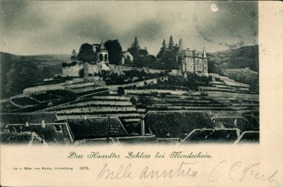 Moonlight Postcard Neustadt an der Haardt Neustadt an der Weinstraße, Haardter Castle