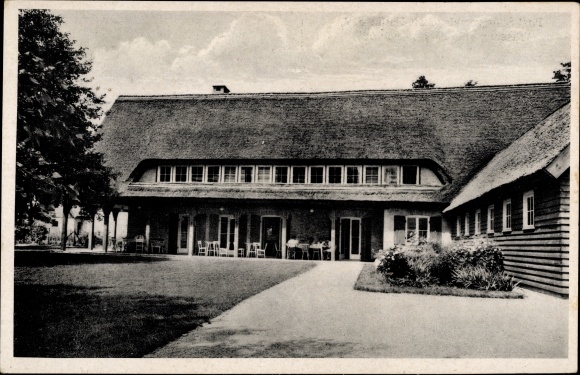 Postcard Dolgenbrodt Heidesee in the Mark, water sports home d. Postsportgemeinschaft Berlin e. V, terrace