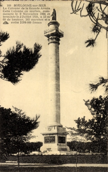 CPA Boulogne sur Mer Pas de Calais, Colonne de la Grande Armée