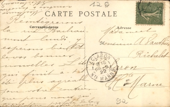 Postcard Garches Hauts de Seine, Place de la Gare and Boulevard de la Nation