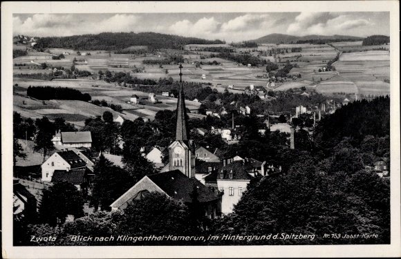 Ak Zwota Klingenthal in Vogtland Sachsen, uitzicht op Klingenthal Kameroen