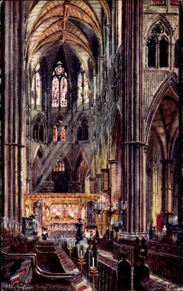 Artist Postcard Flower, Charles F., City of Westminster London City, Westminster Abbey, Tuck 7033