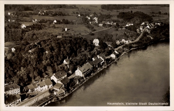 Postcard Hauenstein in the Palatinate, aerial photograph
