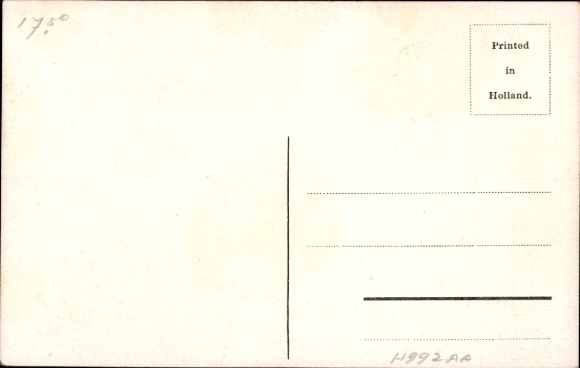 Kunstenaarskaart Gerstenhauer, Johann Georg, Nederlands motief, boot op kanaal, tunnel