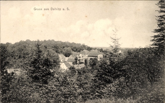 Ak Dehlitz Lützen im Burgenlandkreis, Panorama, Rittergut