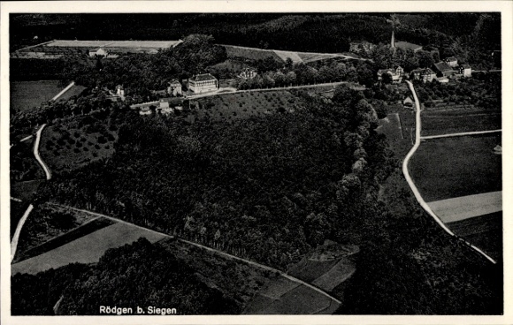 Postcard Rödgen Obersdorf Wilnsdorf in Siegerland, aerial photograph