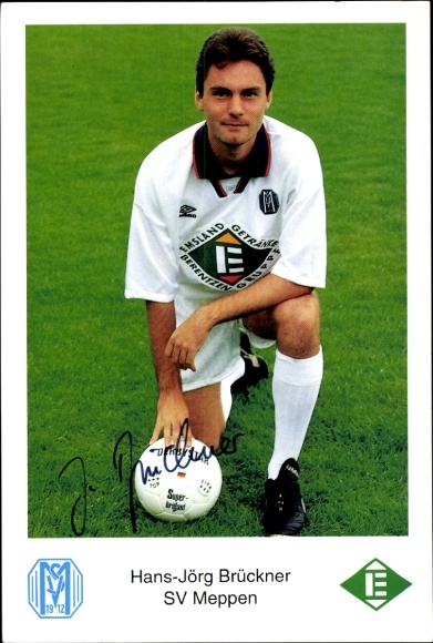 Autogrammkarte Fußballer Hans-Jörg Brückner, SV Meppen, Autogramm