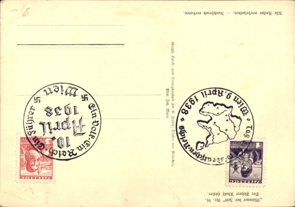 Postcard Führer and Reich Chancellor Adolf Hitler, Men of the Time 91