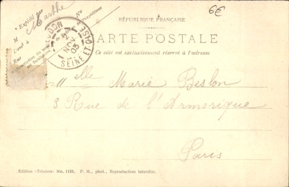 Postcard Meudon Hauts de Seine, Bois de Chaville, menhirs