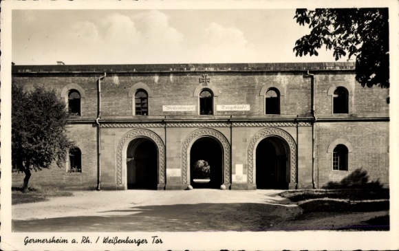 Postcard Germersheim am Rhein, Weißenburger Gate