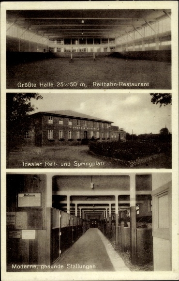 Postcard Hamburg Altona Groß Flottbek, Tattersall Flottbeker Riding Hall, Liliencronweg 2
