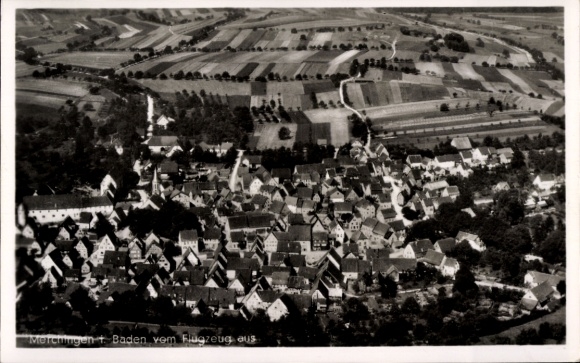 Ak Merchingen Ravenstein in Baden, Luftaufnahme