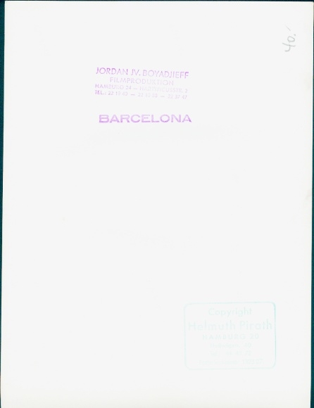 Photo Filmszene Barcelona, Plakat, Great Heifer, BRD 1952, Jordan J. von Boyadjieff