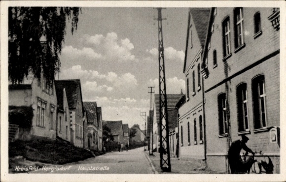 Ak Kreisfeld Hergisdorf in Sachsen Anhalt, Hauptstraße