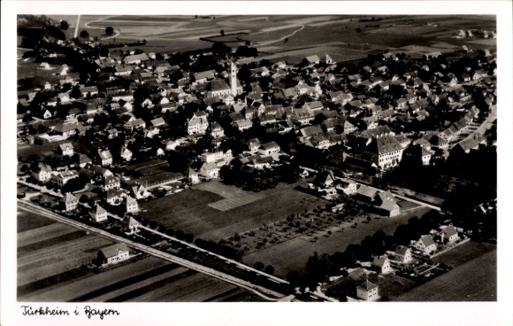 Ak Türkheim in Zwaben, luchtfoto
