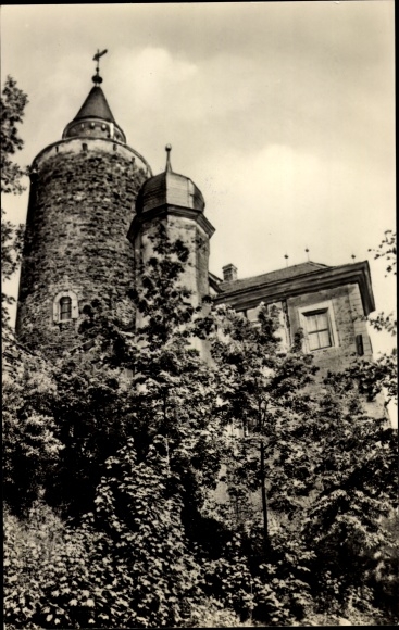 Postcard Posterstein in Altenburger Land, Posterstein Castle, keep