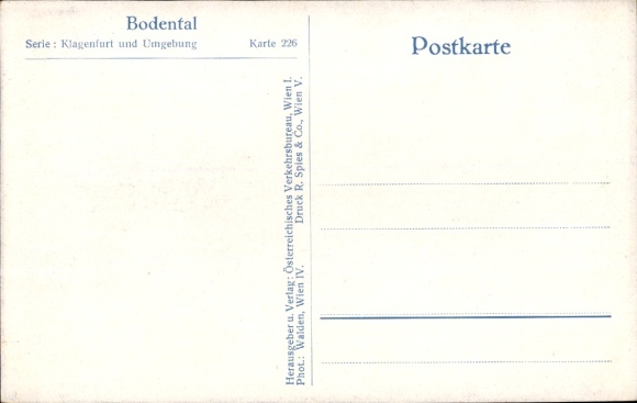 Postcard Bodental in Carinthia, village motif