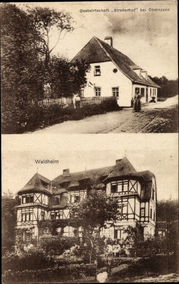 Postcard Obernzenn Mittelfranken, Gastwirtschaft Straßenhof, Waldheim