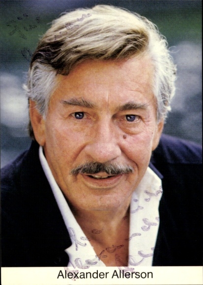KP aktor Alexander Allerson, portret, autograf