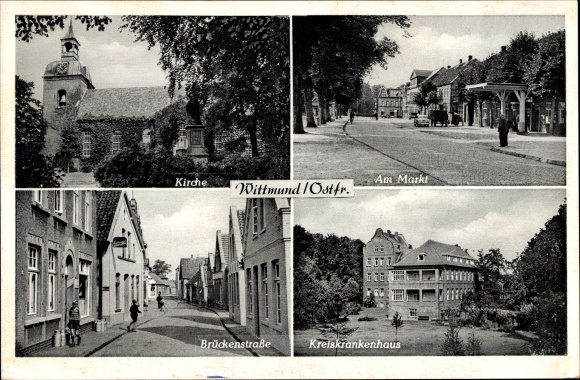 PC Wittmund in Ostfriesland, church, lot at the market, bridge street