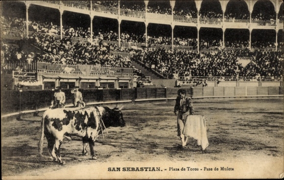 Postcard Donostia San Sebastian Basque Country, bullring