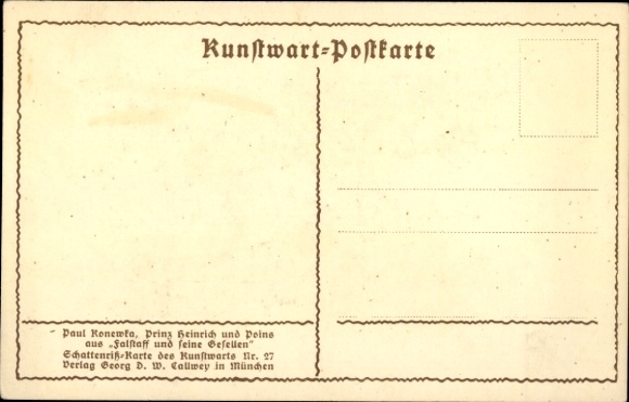 Papier gesneden Ak Konewka, Paul, prins Heinrich en Poins