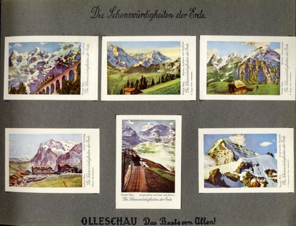 The sights of the earth, series Switzerland collecting picture album Olleschau sleeve factory, Vienna 1933
