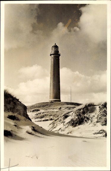 Postcard Insel Amrum in North Friesland, lighthouse