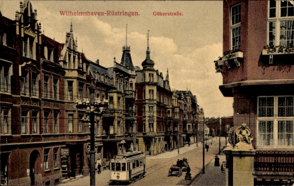 Postcard Rüstringen Wilhelmshaven, Gökerstraße