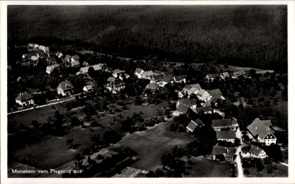 Postcard Monakam Bad Liebenzell in the Black Forest, aerial photograph