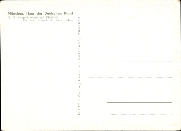 Artist Postcard Kempf Hartenkampf, G. Th. The first attempts of the early year, HDK 178