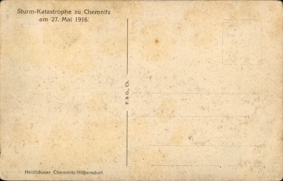 Postcard Furth Chemnitz in Saxony, ruins of the boiler houses, storm catastrophe 1916