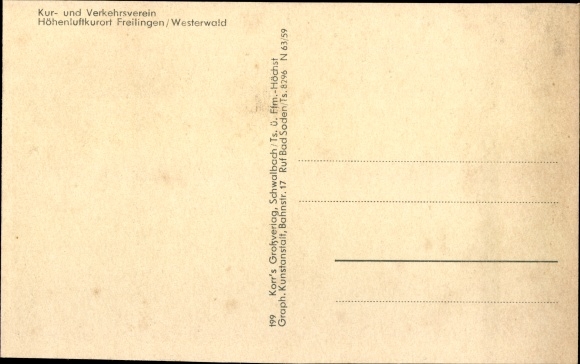 Postcard Freilingen in the Westerwald, Lake District, Postweiher, Heideweiher, Hausweiher, Brinkenweiher, Bad