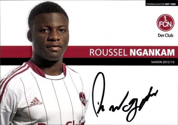 Autogrammkarte Fußballer Roussel Ngankam, 1. FC Nürnberg, Autogramm