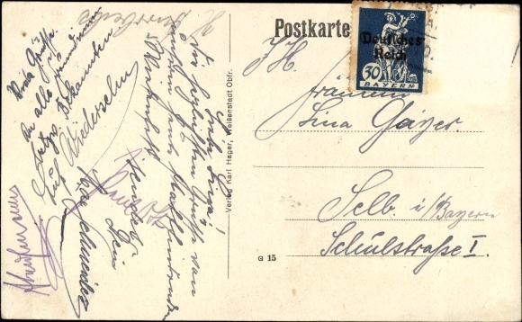 Postcard Weißenstadt in the Fichtelgebirge, Gasthof Reichsadler