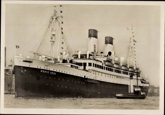 Postcard steamship MS Monte Sarmiento, HSDG