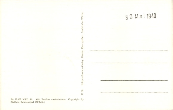Postcard Obermögersheim Wassertrüdingen in Middle Franconia, aerial photograph